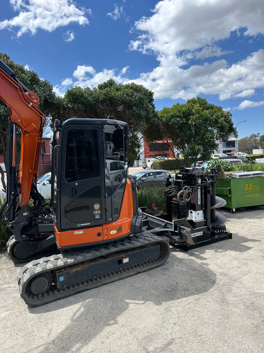 Excavator  Attachment rack