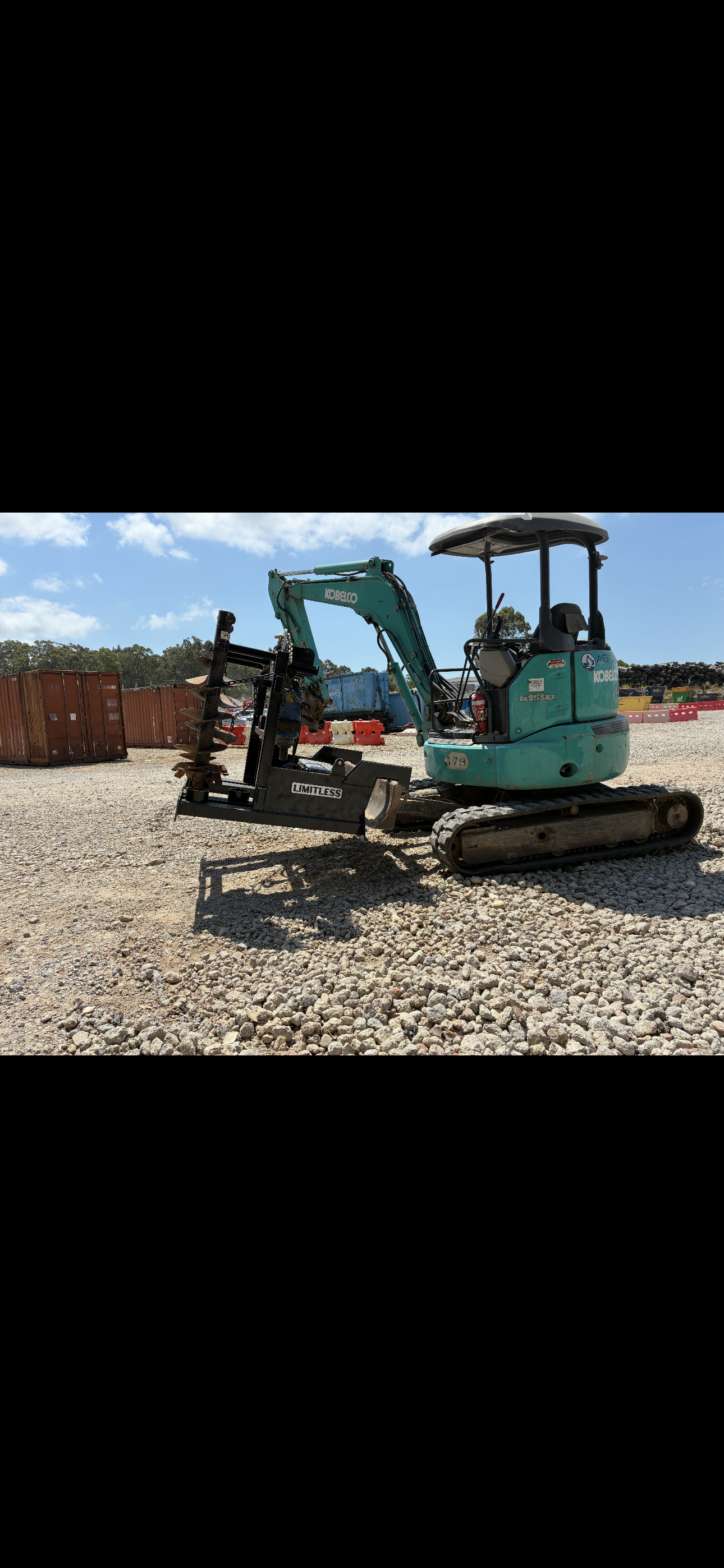 Excavator  Attachment rack