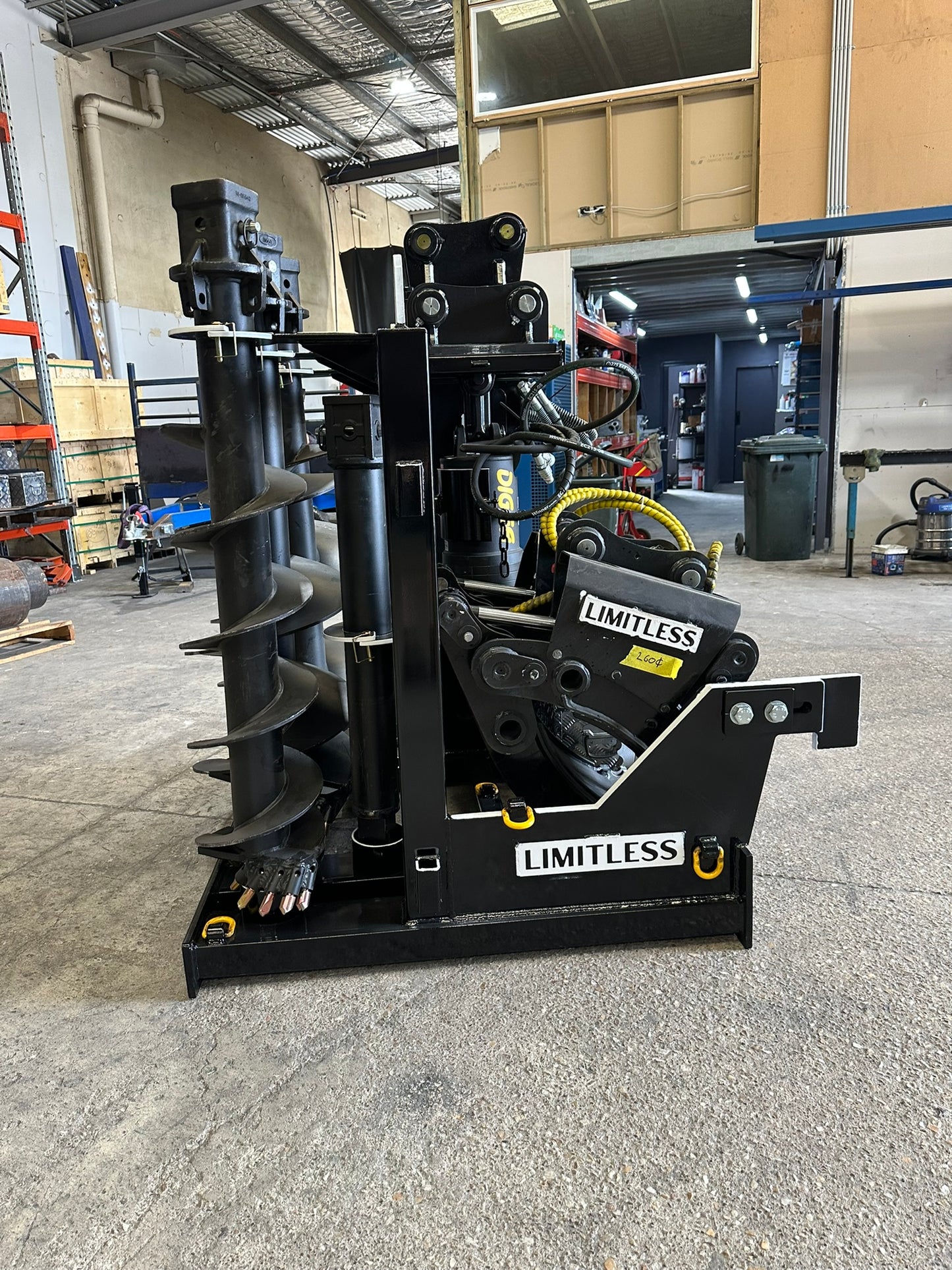 Excavator Attachment rack