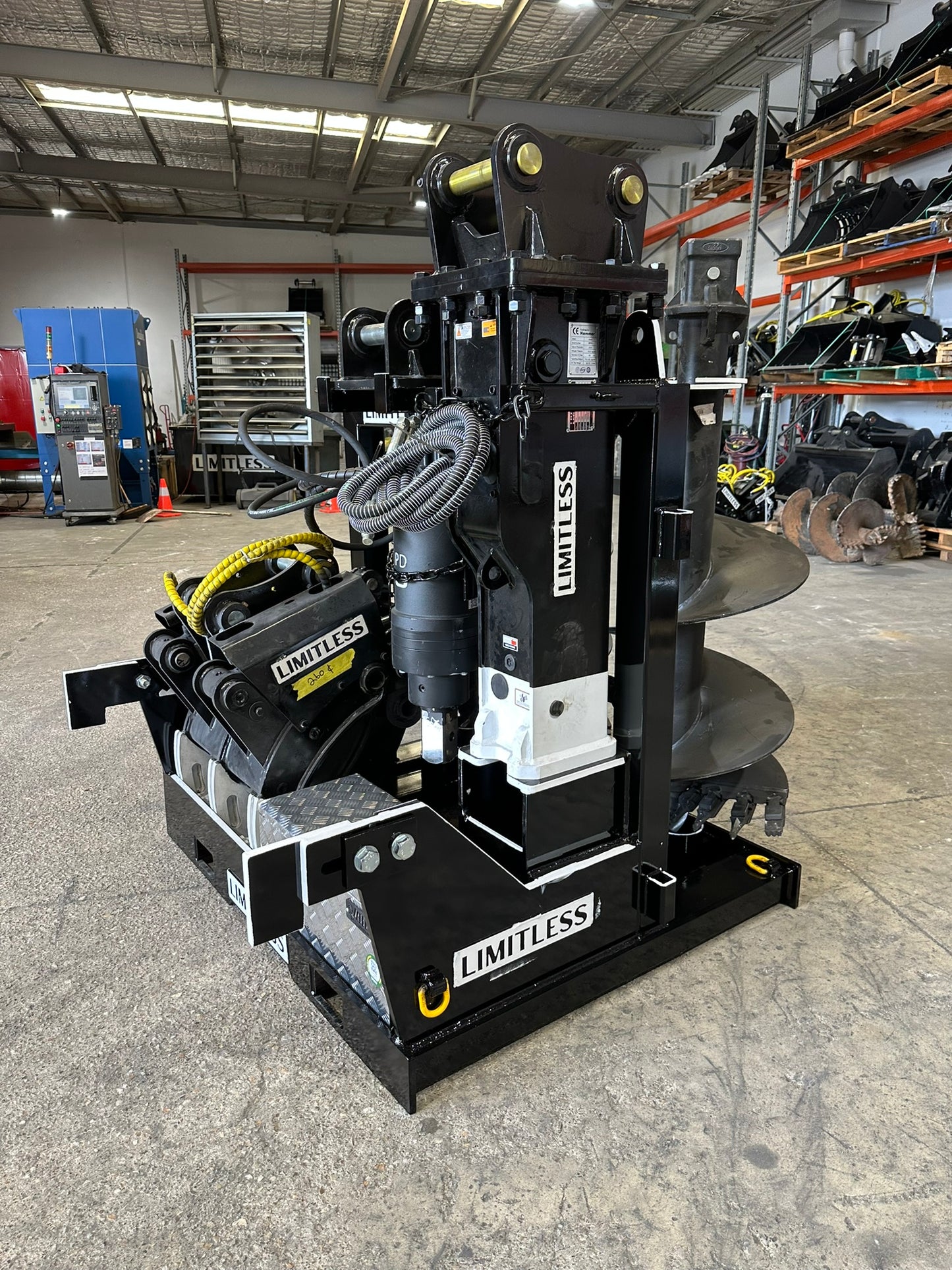 Excavator  Attachment rack