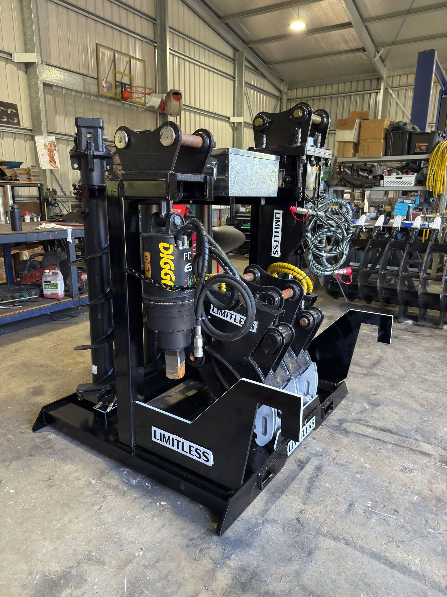 Excavator Attachment rack – Limitless Attachments Australia